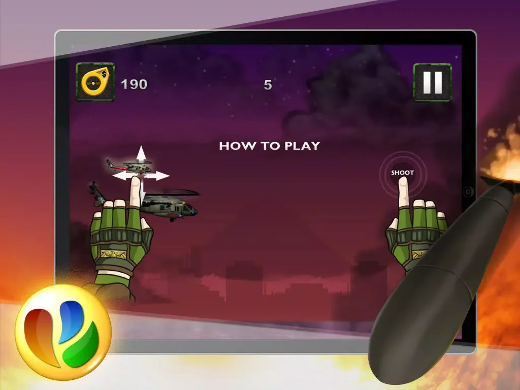 ภาพหน้าจอของ Chopper World War – Free Apache Helicopter War Game iPad 