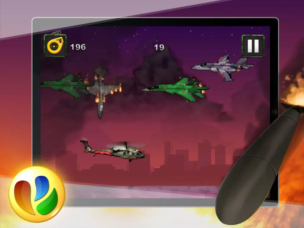 ภาพหน้าจอของ Chopper World War – Free Apache Helicopter War Game iPad 