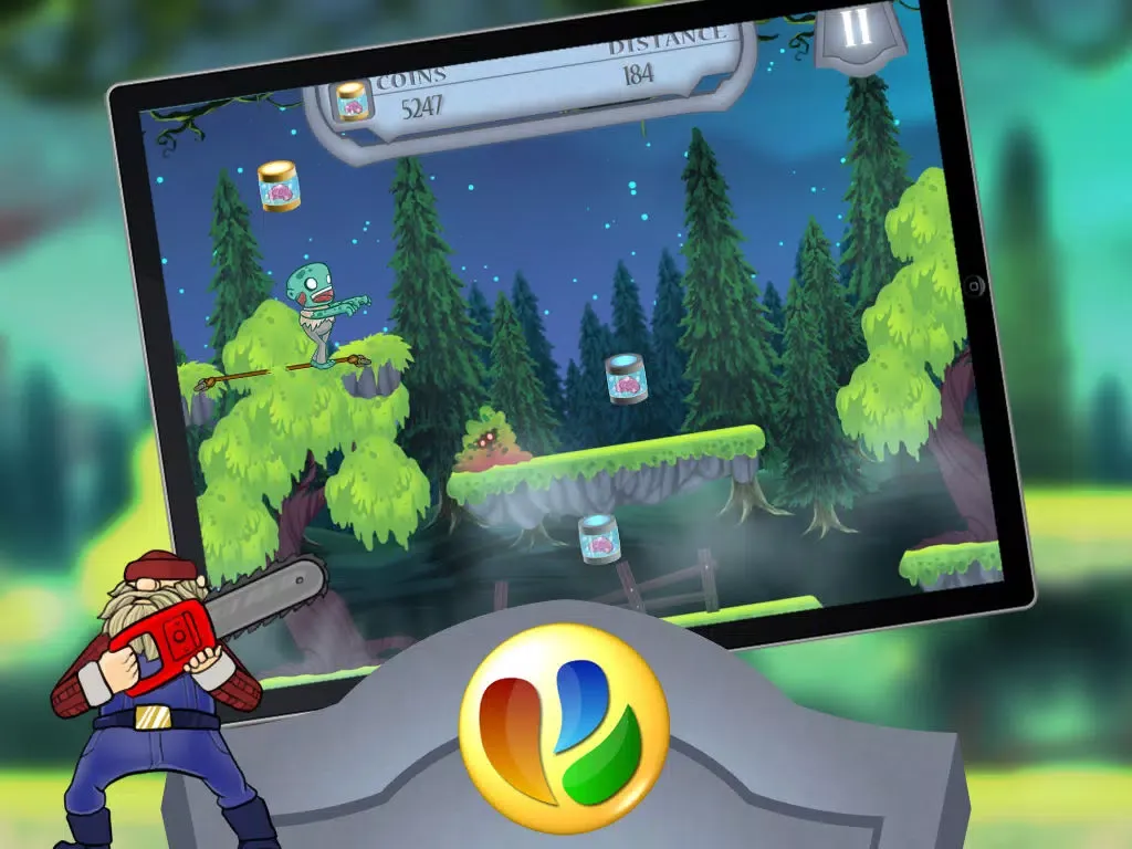 Скриншоты Action Zombies – A Fun Zombie Jump and Run Game iPad 