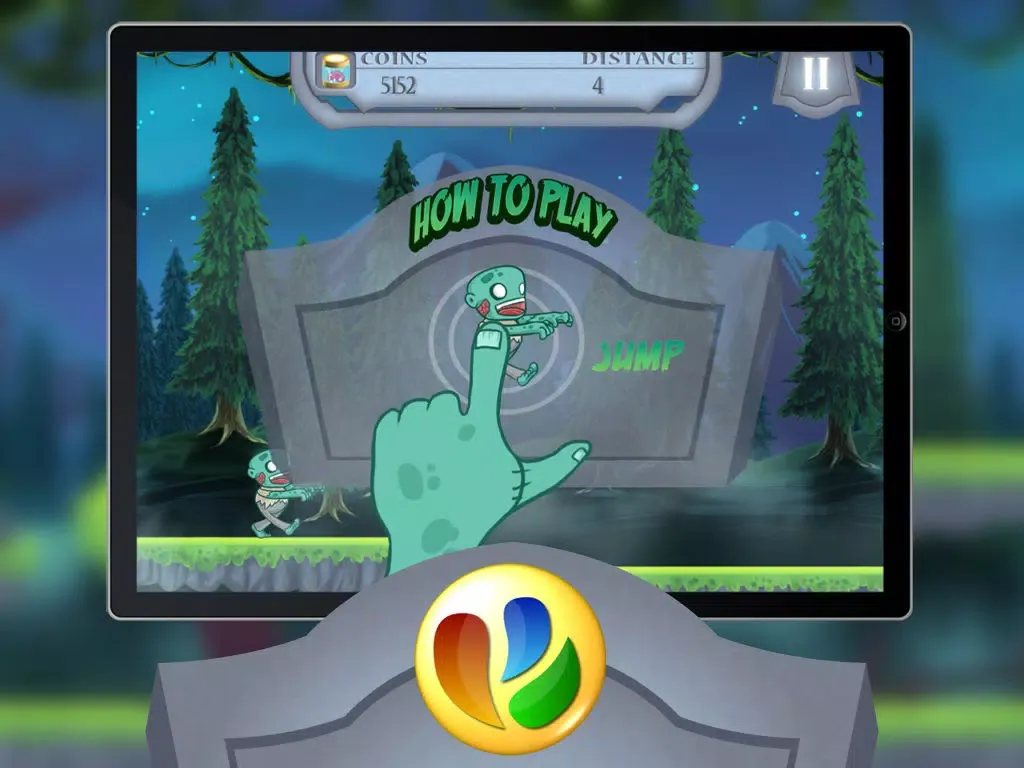 Скриншоты Action Zombies – A Fun Zombie Jump and Run Game iPad 