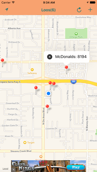 Tangkapan layar Loo Finder