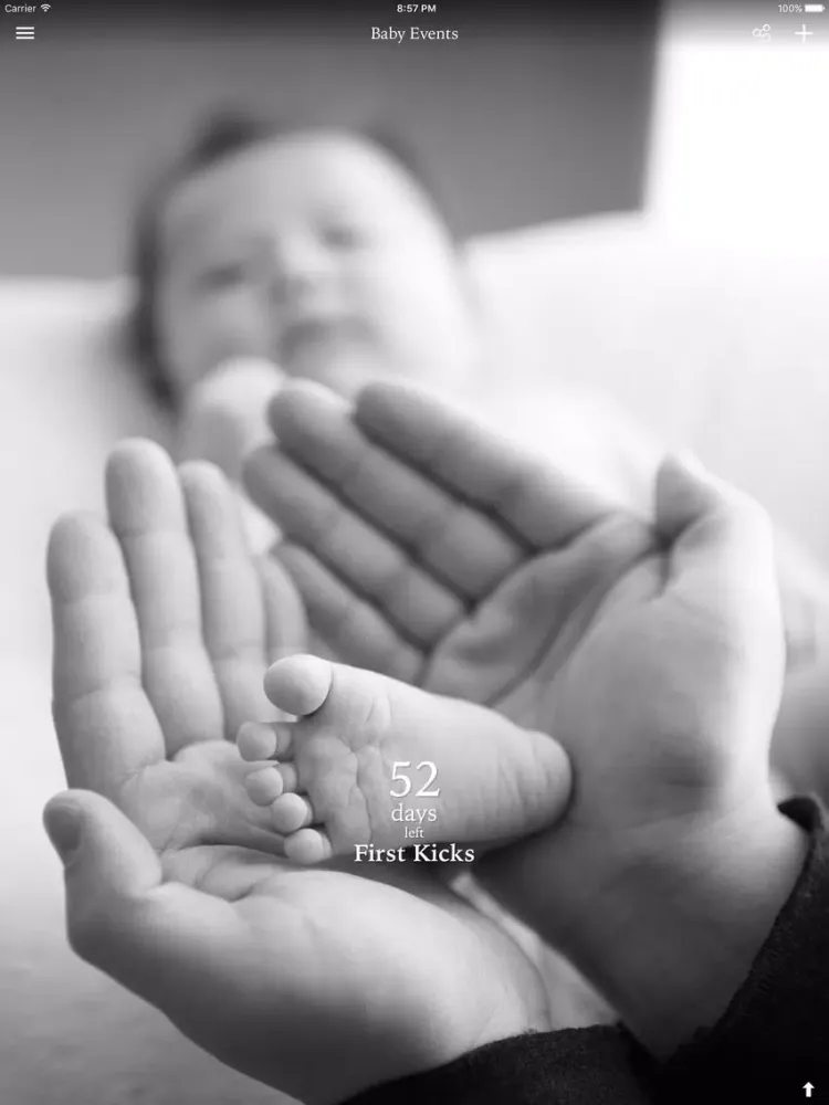 Baby Events - Count the days to your pregnancy's milestones iPad  स्क्रीनशॉट