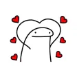 Flork Love Stickers- WASticker