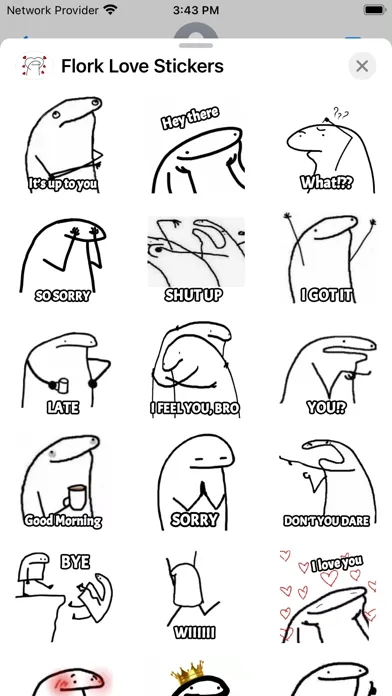 Flork Love Stickers- WASticker स्क्रीनशॉट