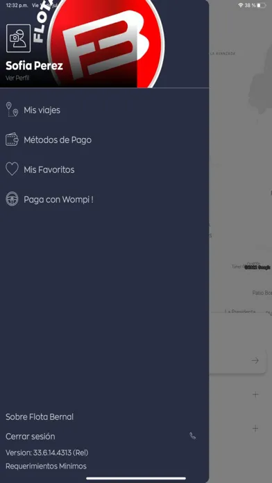 Flota Bernal Usuario Screenshots