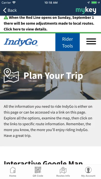 MyKey - IndyGo سکرین شاٹس