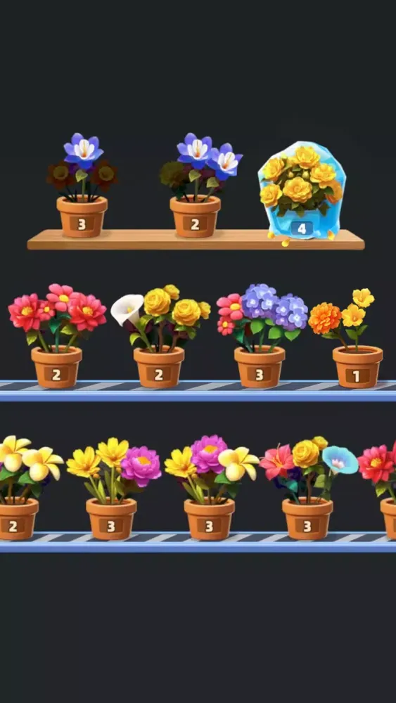 Tangkapan skrin Floral Sort 3D