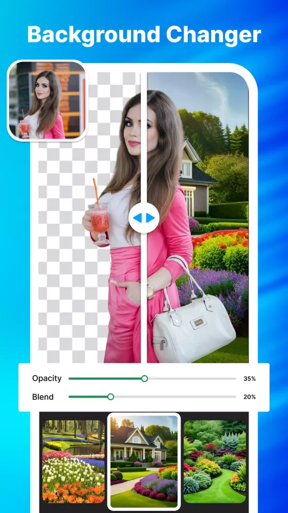 Garden Photo Frame Editor Screenshots
