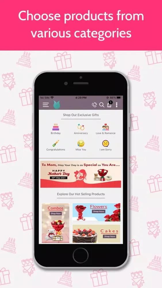 ภาพหน้าจอของ Flowers Cakes Online:Send Gift