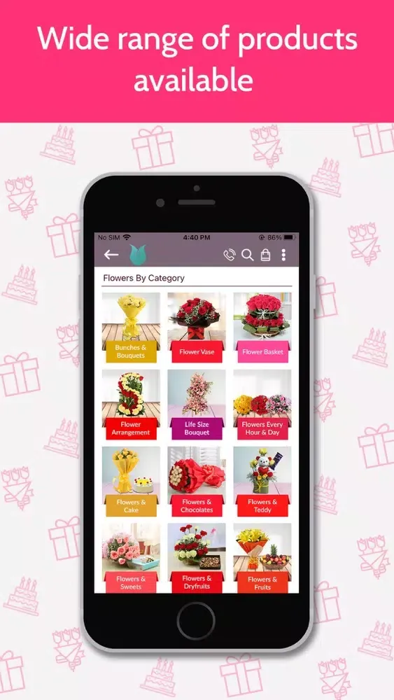 ภาพหน้าจอของ Flowers Cakes Online:Send Gift