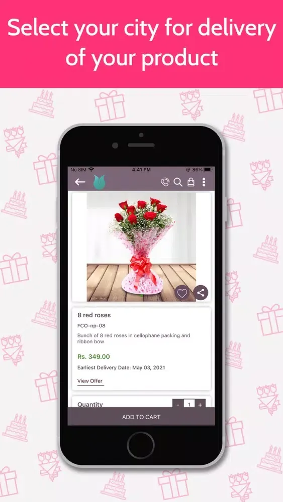 ภาพหน้าจอของ Flowers Cakes Online:Send Gift
