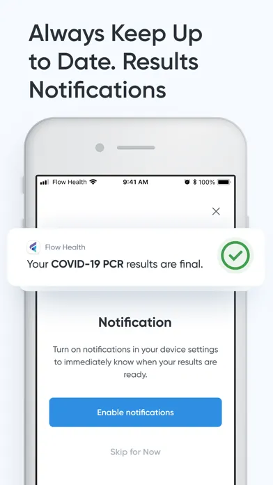 Tangkapan layar Flow Health Patient Portal