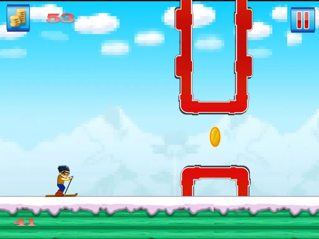 Capturas de tela do Ski-Cross Flying Trials : Fresh Powder Slope-s Free iPad 