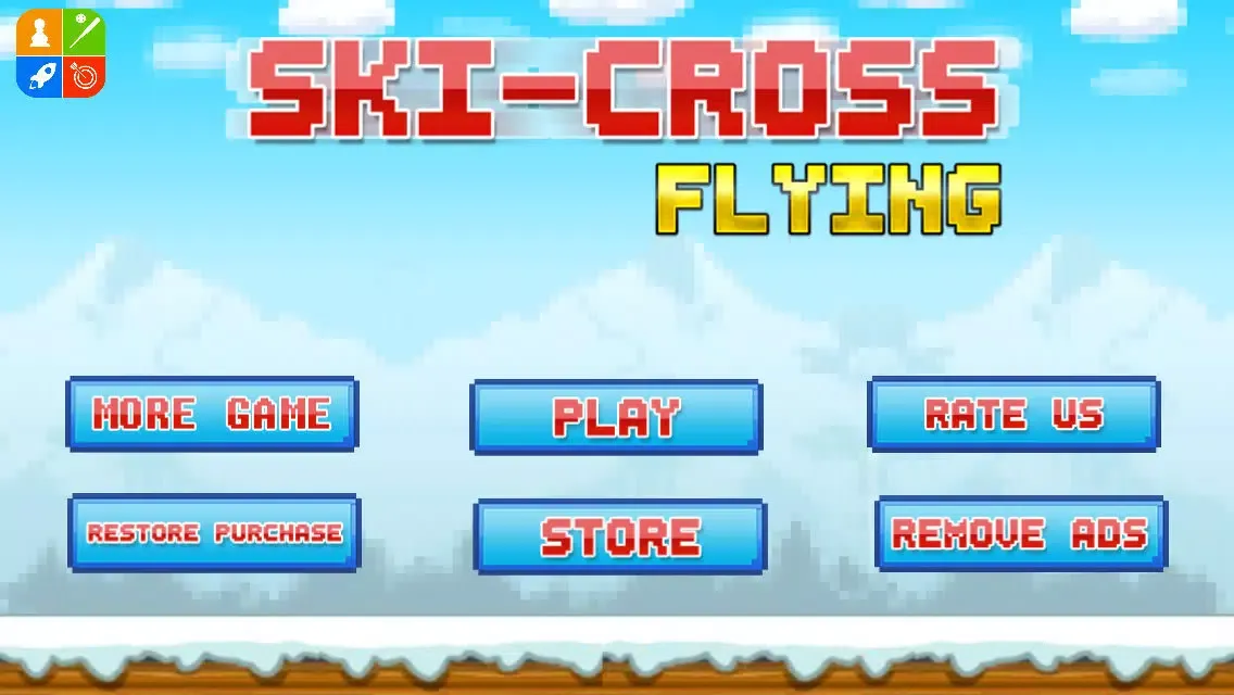 Capturas de tela do Ski-Cross Flying Trials : Fresh Powder Slope-s Free