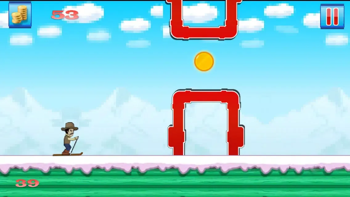 Capturas de tela do Ski-Cross Flying Trials : Fresh Powder Slope-s Free