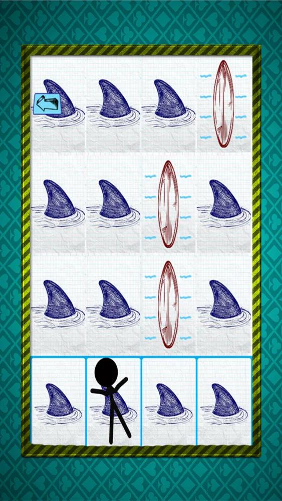 Stick-man Doodle Steps: Dont Step on The Shark Fins Screenshots