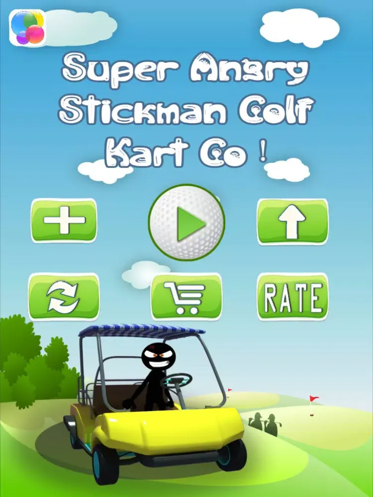 Zrzuty ekranu Angry Stickman Fairway-s : Super Golf-Karts Go - Free iPad 