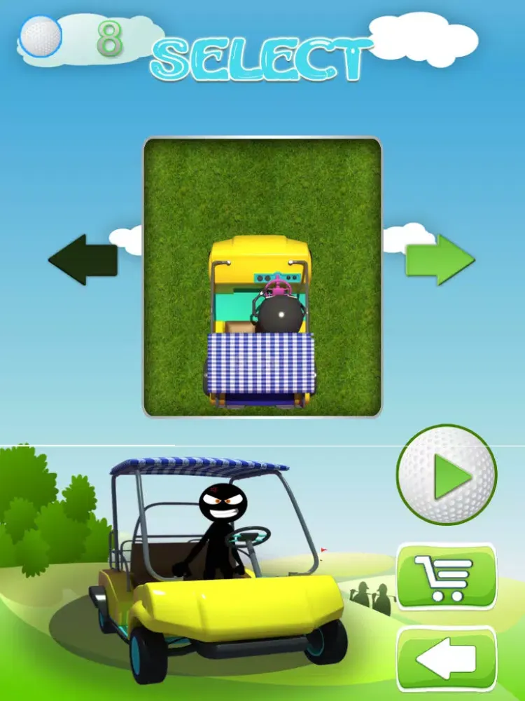 Zrzuty ekranu Angry Stickman Fairway-s : Super Golf-Karts Go - Free iPad 