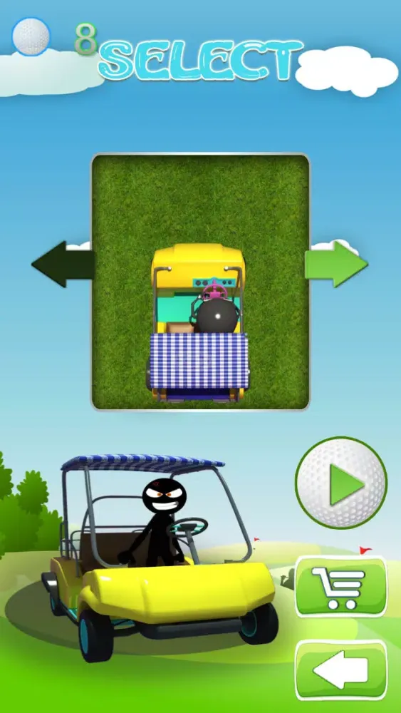 Zrzuty ekranu Angry Stickman Fairway-s : Super Golf-Karts Go - Free
