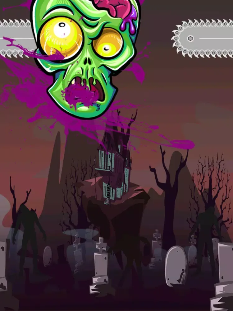 Tangkapan layar Angry Zomb-ie Head Protector-s: Save Your Zombies Life From Blood Splat-ter Slaying Chainsaw-s FREE iPad 