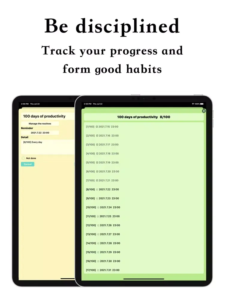 Today Do: To-do & Routine iPad 應用截圖