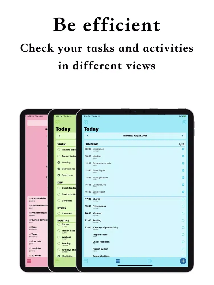 Today Do: To-do & Routine iPad 應用截圖