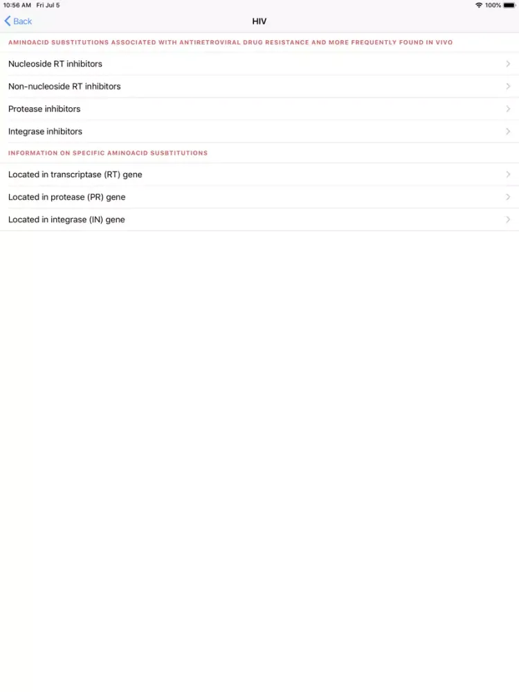 HIV&Hepatitis Drug Guide PRO iPad  Screenshots
