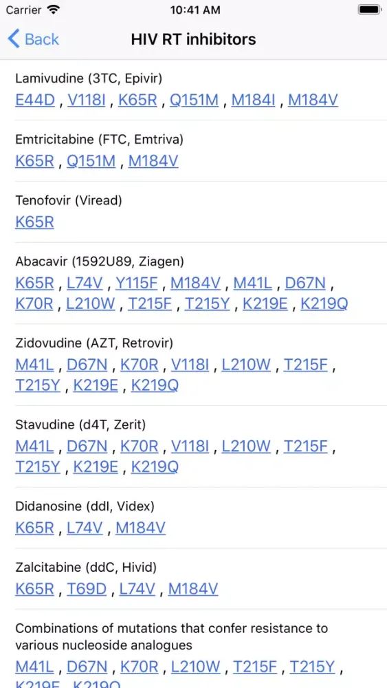 HIV&Hepatitis Drug Guide PRO Screenshots