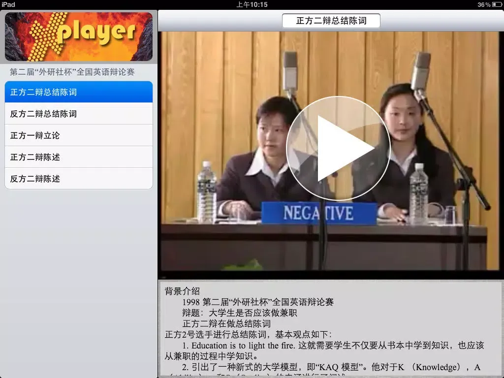 第二届“FLTRP杯”英语辩论赛 iPad  Ekran Görüntüleri
