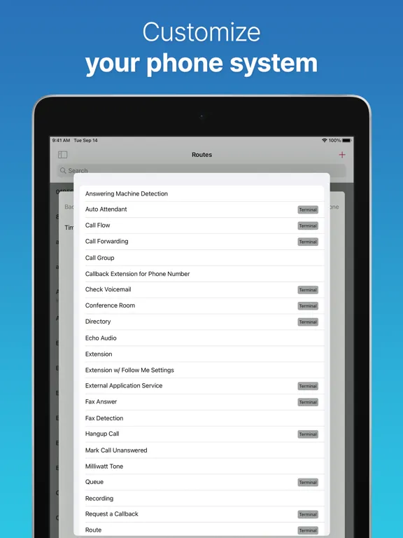 Ảnh chụp màn hình của FluentStream Admin iPad