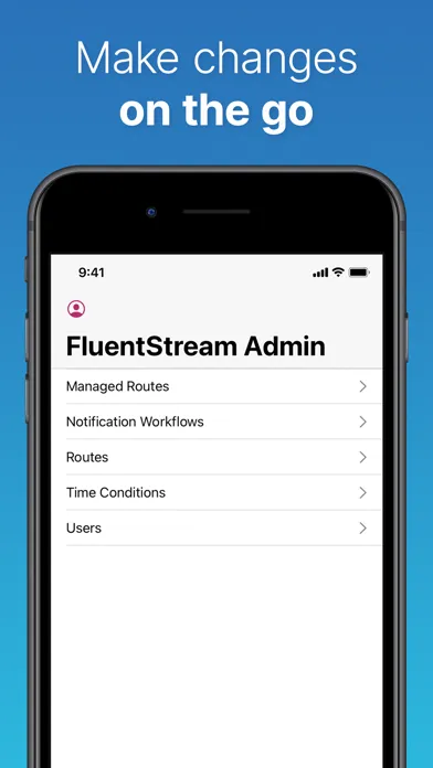 Ảnh chụp màn hình của FluentStream Admin