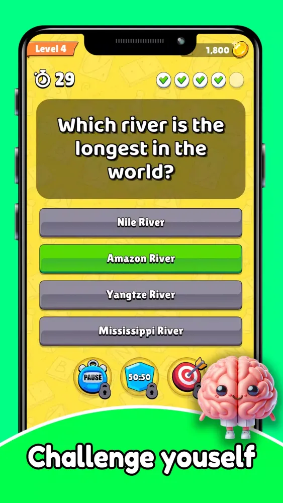 Tangkapan layar Brainy Quiz: Trivia Challenge