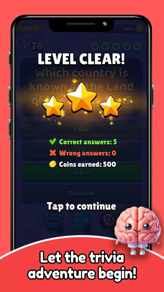 Tangkapan layar Brainy Quiz: Trivia Challenge