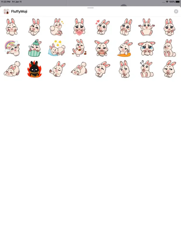 FluffyMoji - Bunny Stickers iPad 应用截图