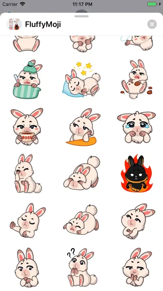 FluffyMoji - Bunny Stickers应用截图