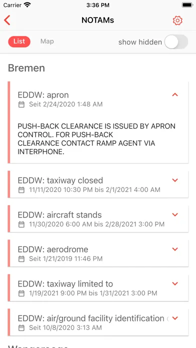 NOTAM Briefing (VFR/IFR) سکرین شاٹس