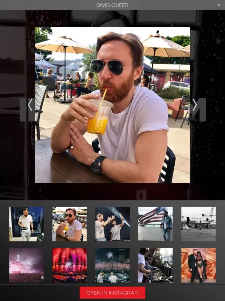 Ảnh chụp màn hình của David Guetta Official App iPad 