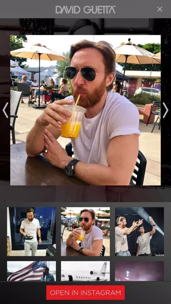 Ảnh chụp màn hình của David Guetta Official App