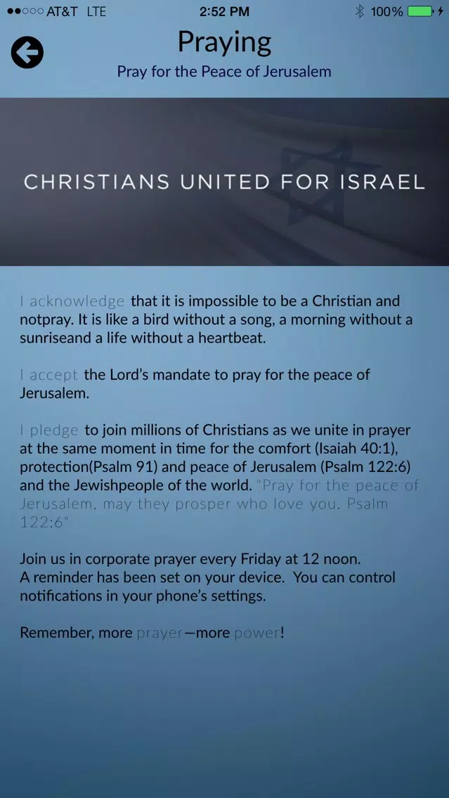 Capturas de pantalla de Christians United For Israel