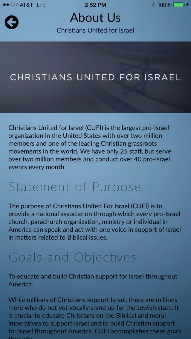 Capturas de pantalla de Christians United For Israel