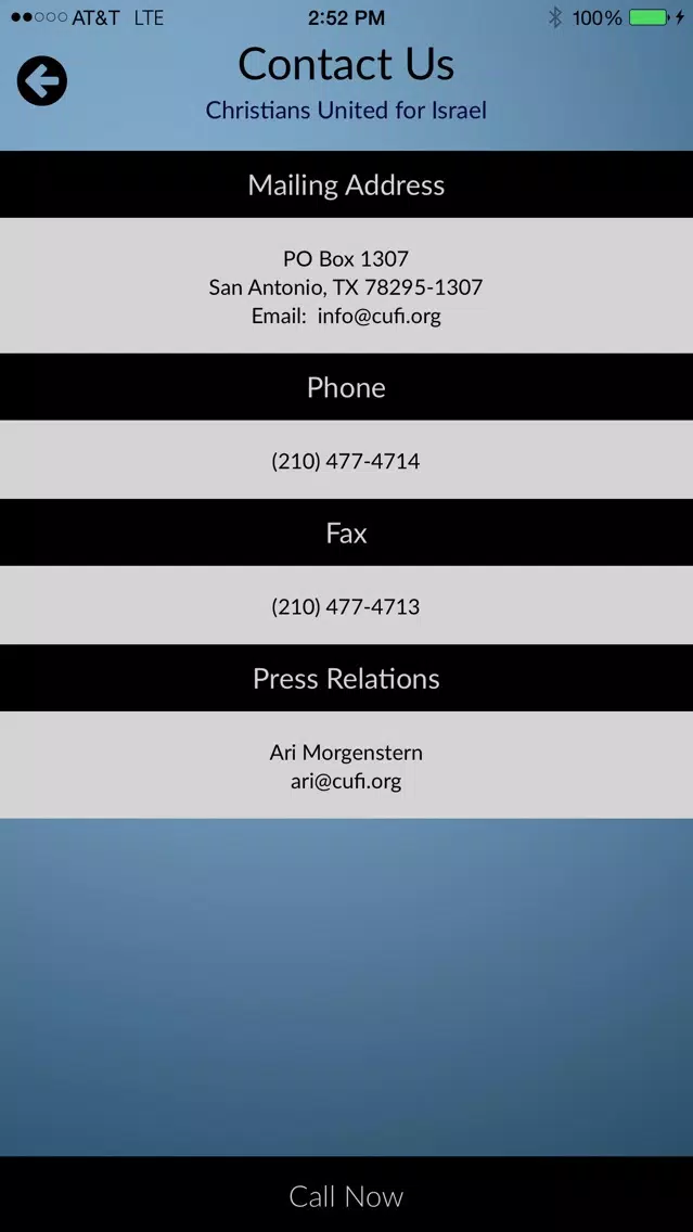 Capturas de pantalla de Christians United For Israel