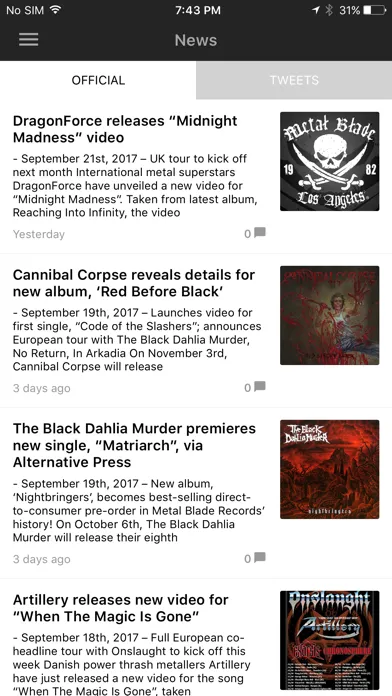 Metal Blade Records 스크린샷