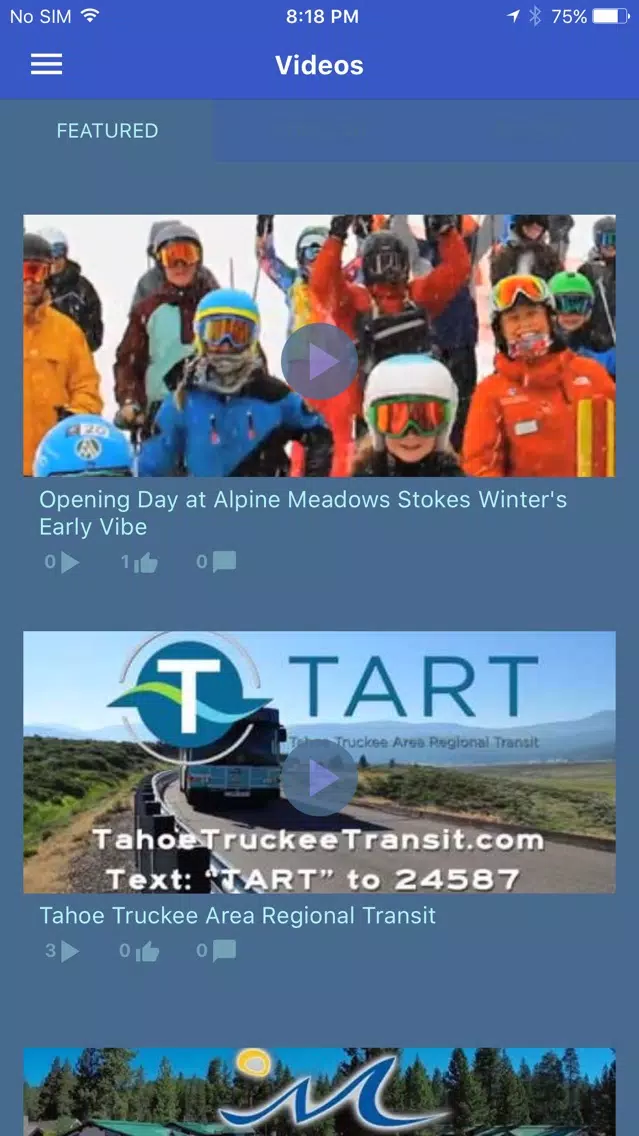 Lake Tahoe App - Tahoe TV स्क्रीनशॉट