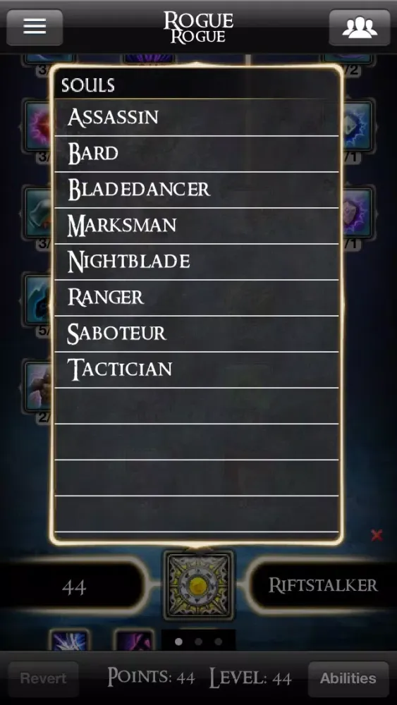 Ảnh chụp màn hình của Rift Soul Calculator