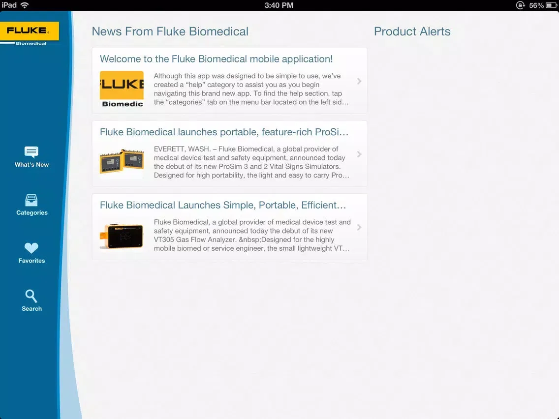 Fluke Biomedical Test Equipment Information Center iPad  স্ক্রিনশট