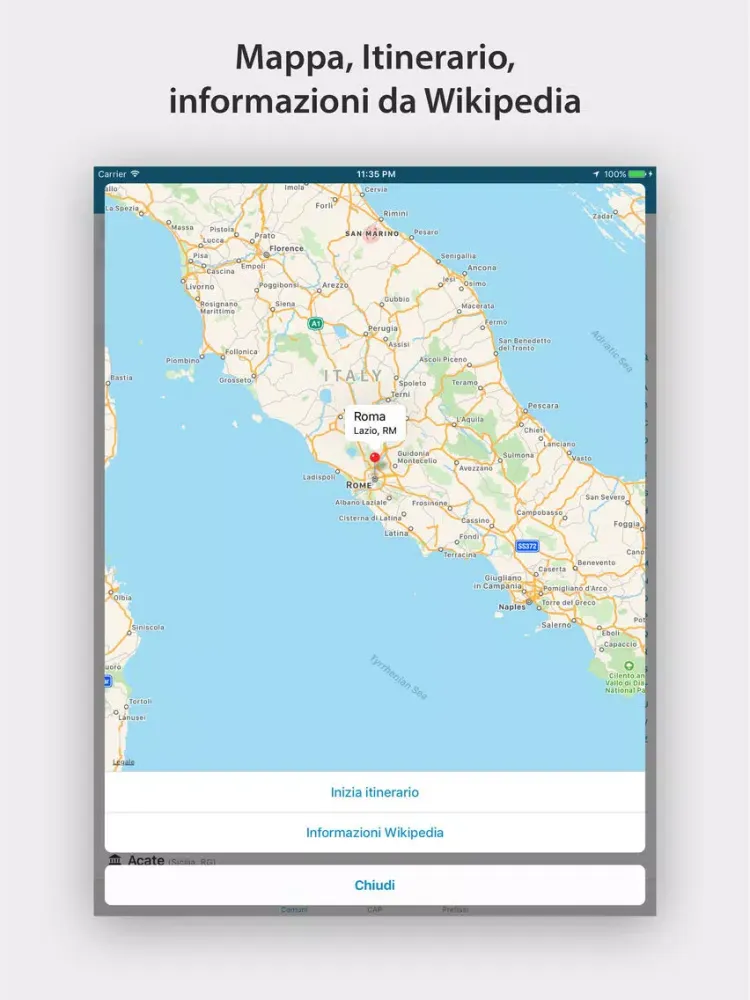 Cap,Prefissi e Comuni d'Italia iPad  Screenshots