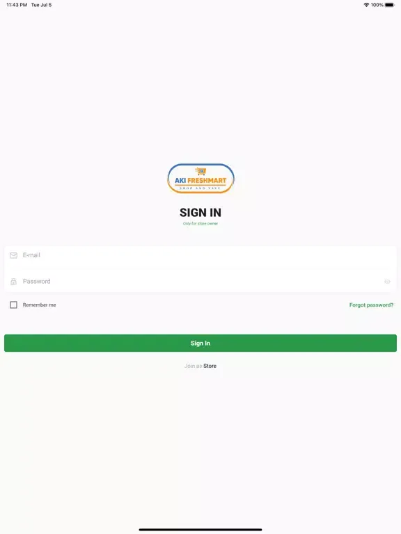 AKI Fresh Vendor iPad  Ekran Görüntüleri