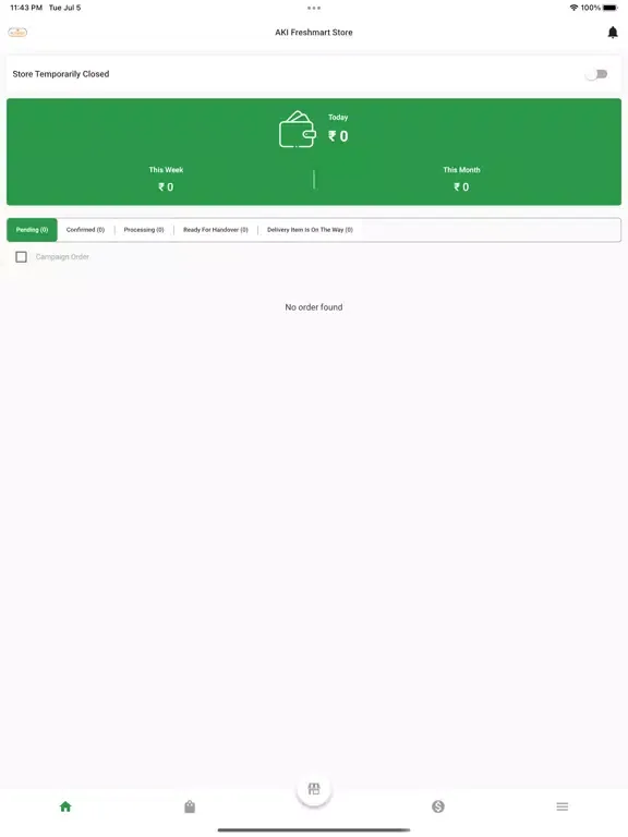 AKI Fresh Vendor iPad  Ekran Görüntüleri