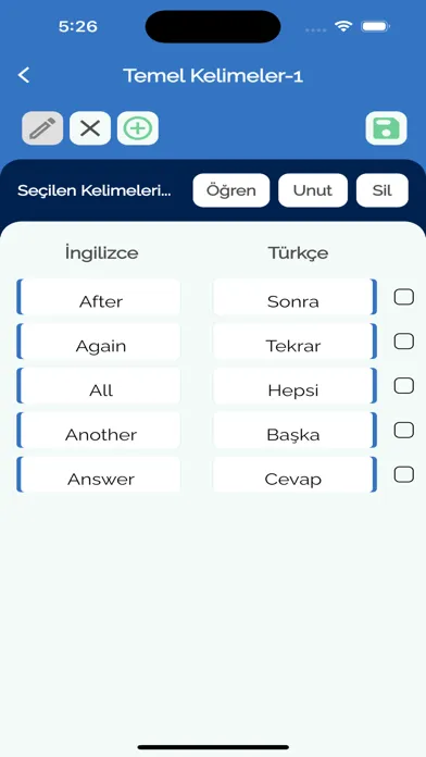 VOCAPP Ekran Görüntüleri