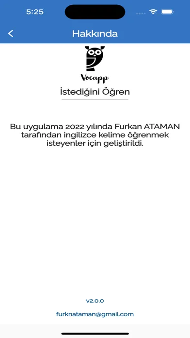 VOCAPP Ekran Görüntüleri
